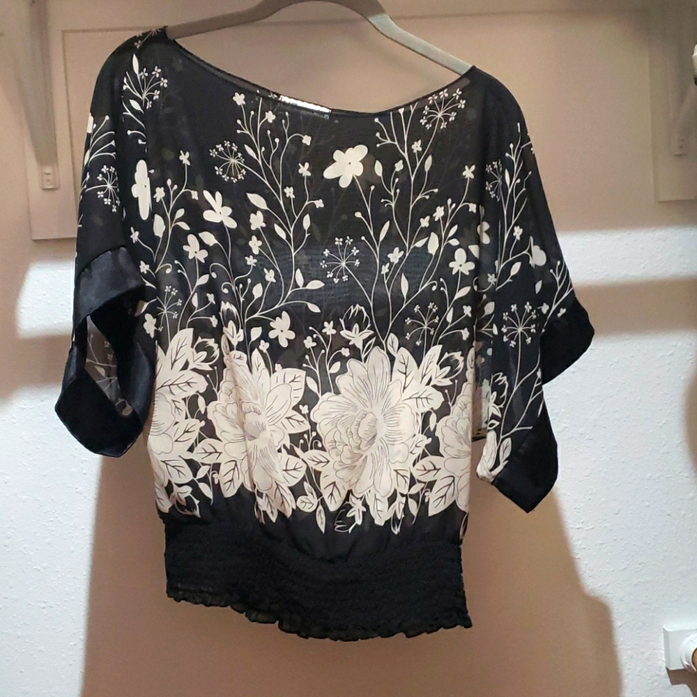 Chiffon off the shoulder top